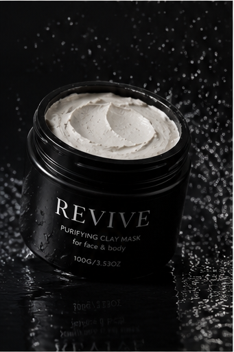 REVIVE Purifying Clay Mask – close-up open jar texture